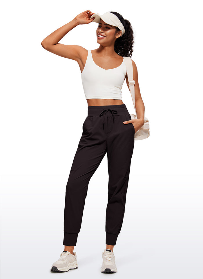 CRZ YOGA Women's Hiking Casual Relaxed Fit Ripstop Jogger Pockets 28'' Chestnut Purple