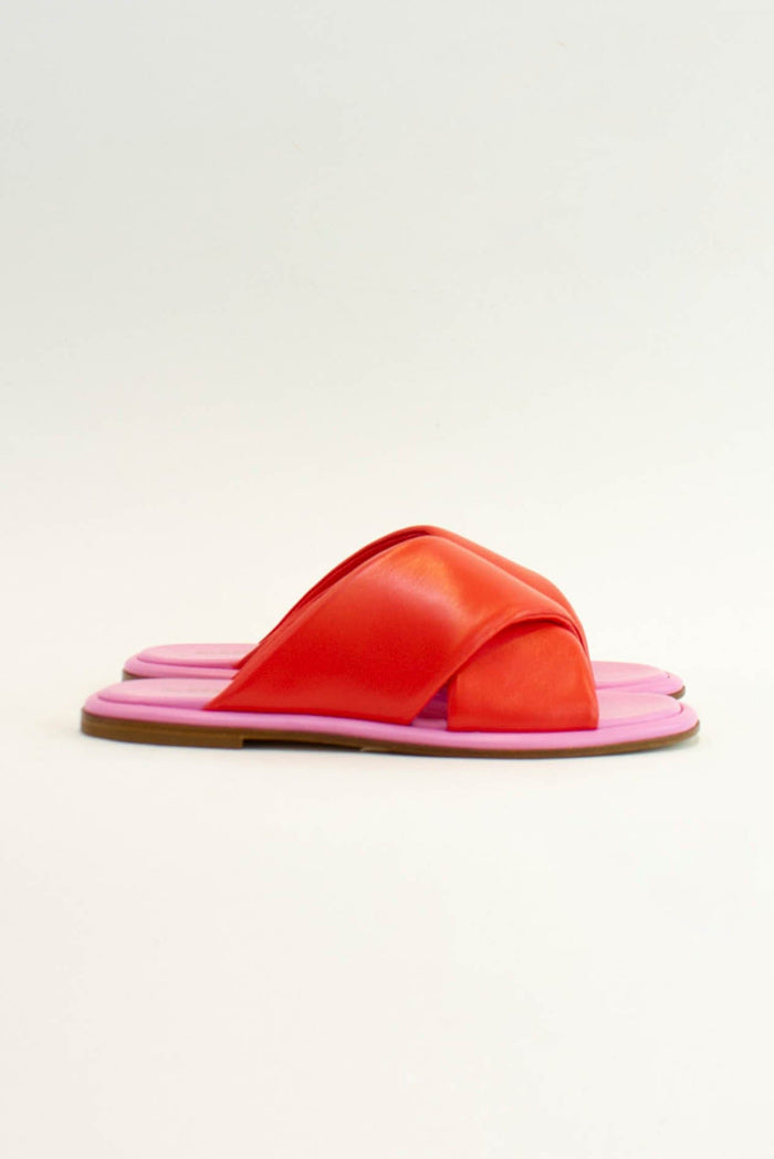 Alessandra Accessory Roma Nappa Slide in Red/Lolly