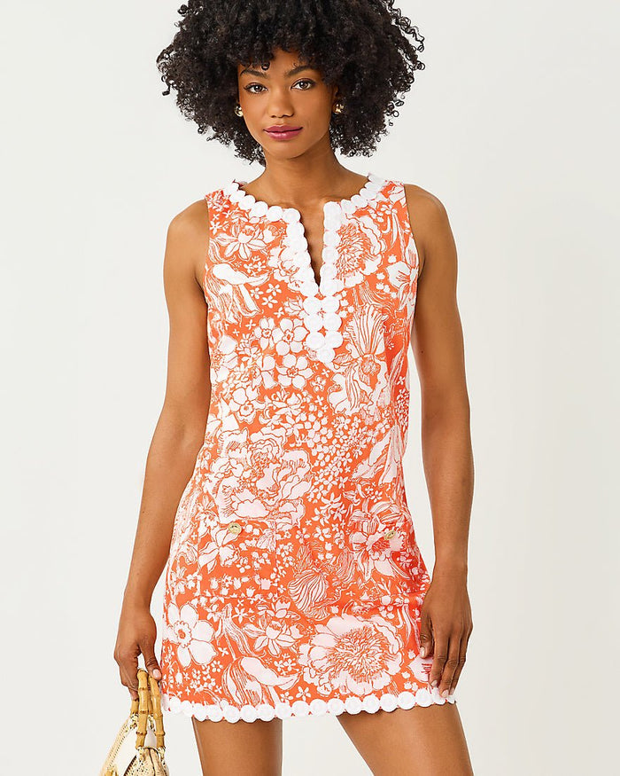 Lilly Pulitzer - Romey Shift Romper - Sunset Orange Budding Romance