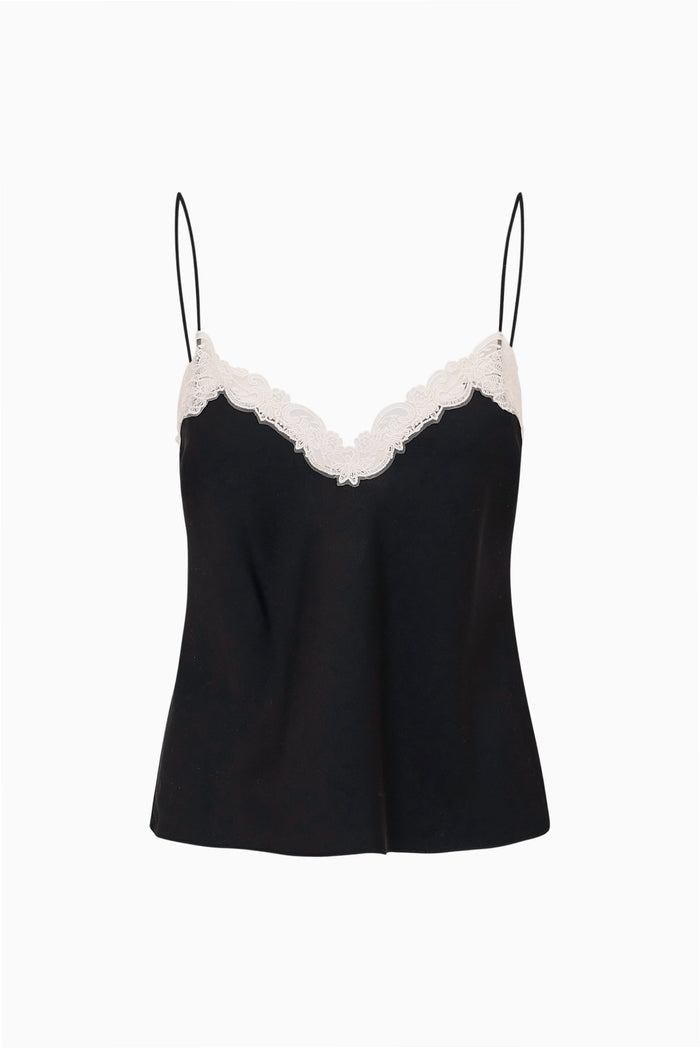Roxsana Crepe Cami - BLACK