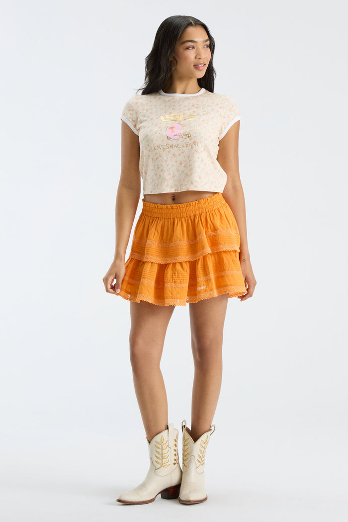Ruffle Mini Skirt - TENNESSEE ORANGE