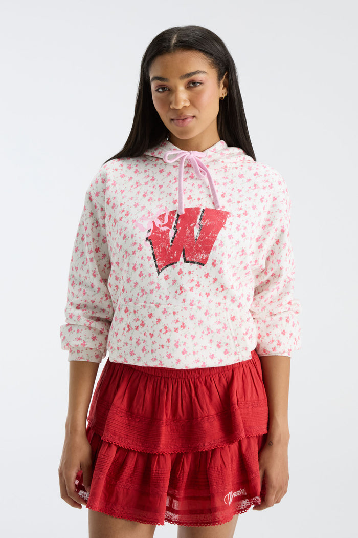 Ruffle Mini Skirt - WISCONSIN RED