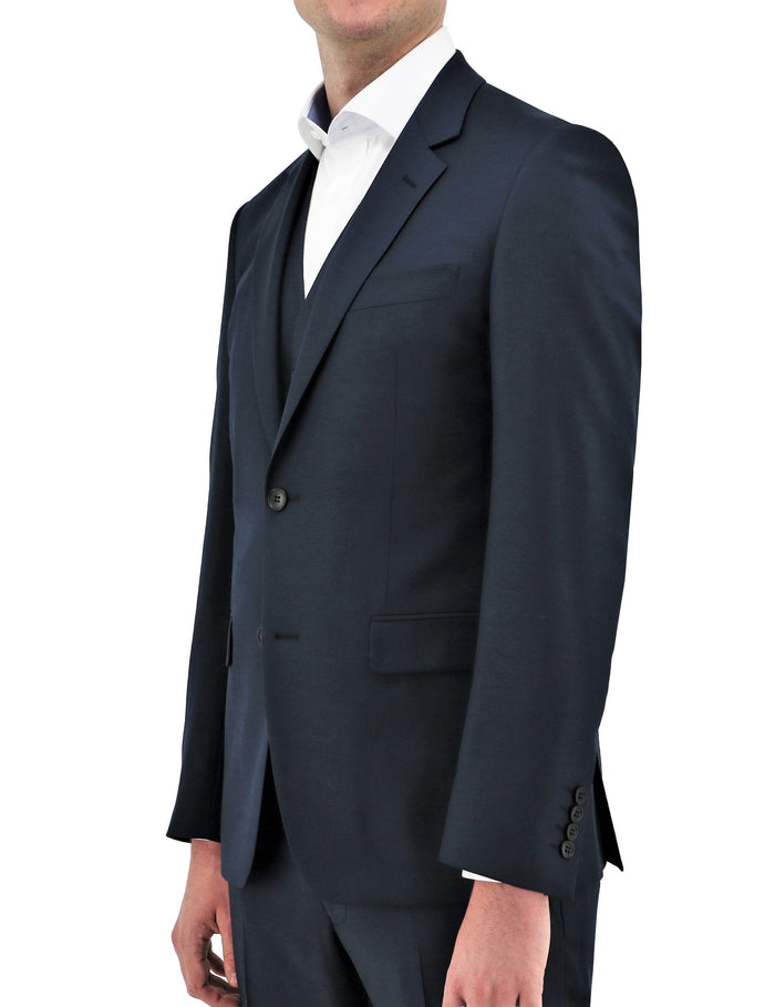 Ryan 106 French Navy Australian Merino Wool Waistcoat