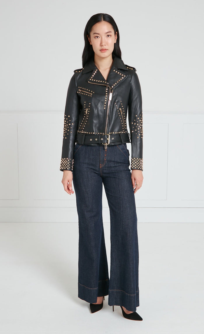 Samara Studded Jacket - Black