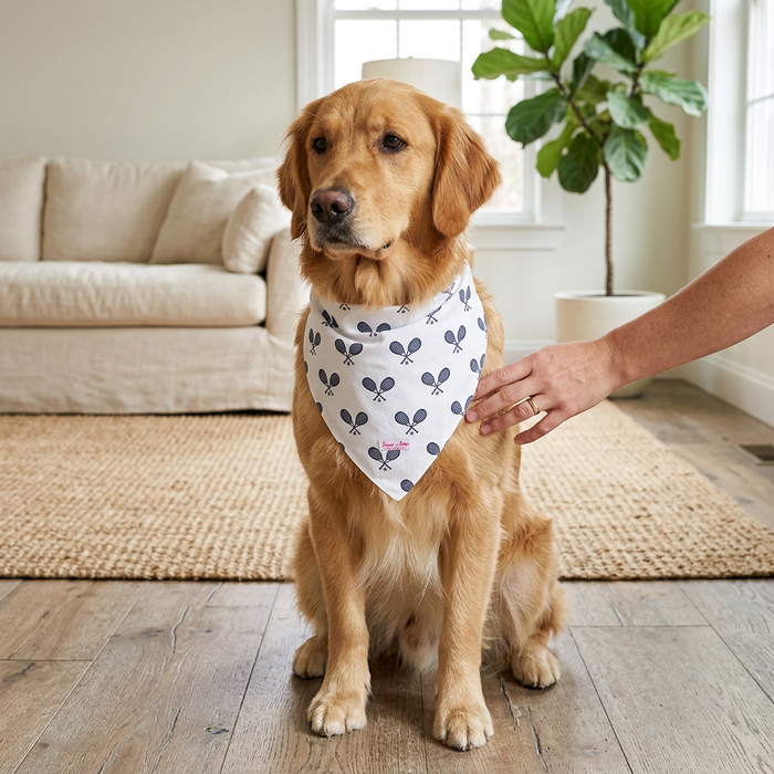 Sant and Abel Dog Tennis Bandana — S-M — view 1