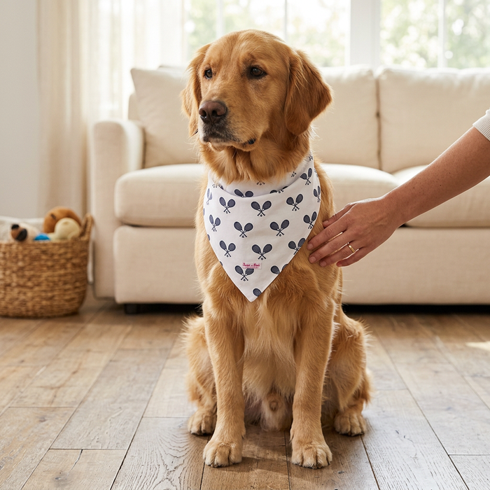 Sant and Abel Dog Tennis Bandana — S-M — view 3