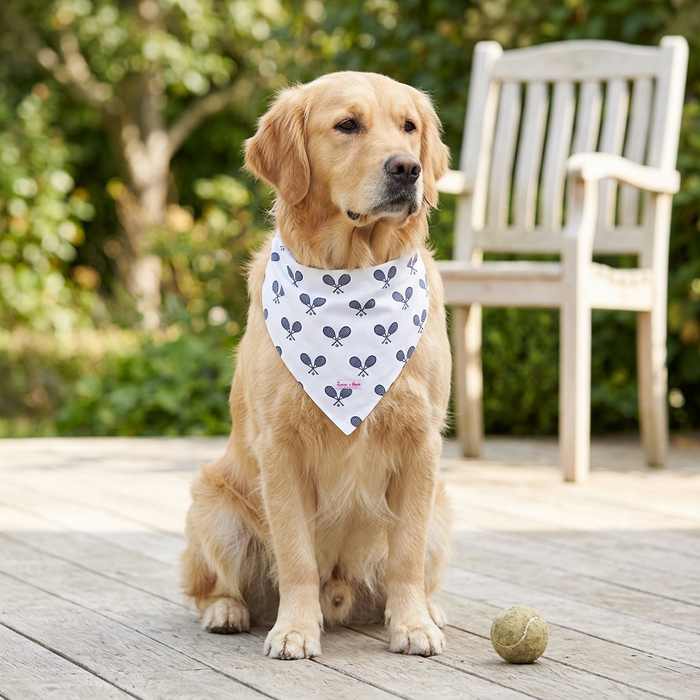 Sant and Abel Dog Tennis Bandana — S-M — view 2