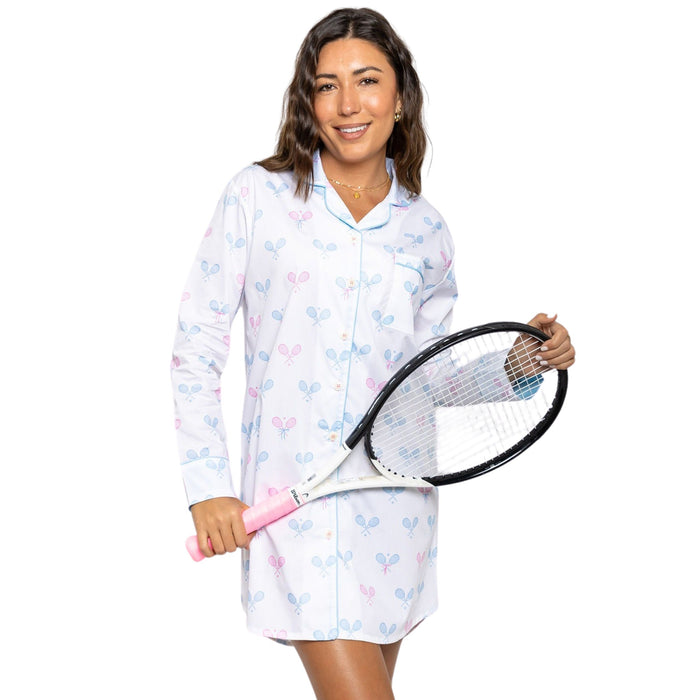 Sant and Abel Women's Tennis Bows Night Shirt
