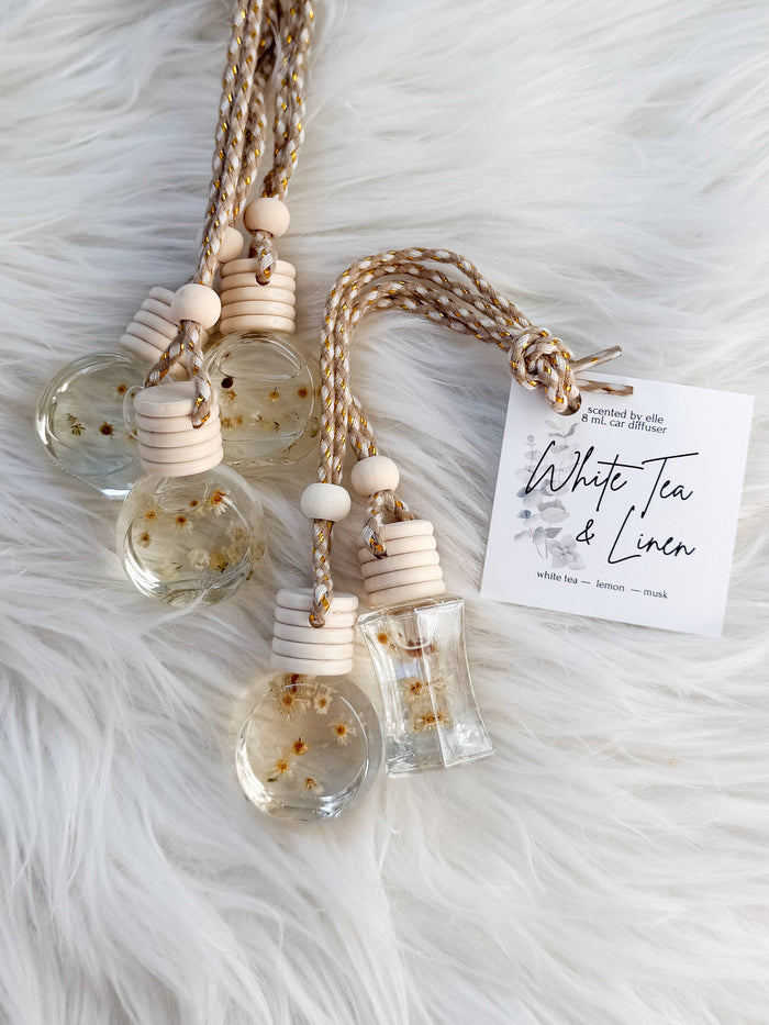 Scented By Elle - White Tea & Linen Car Diffuser