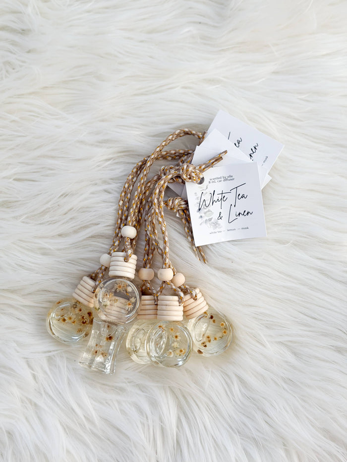Scented By Elle - White Tea & Linen Car Diffuser