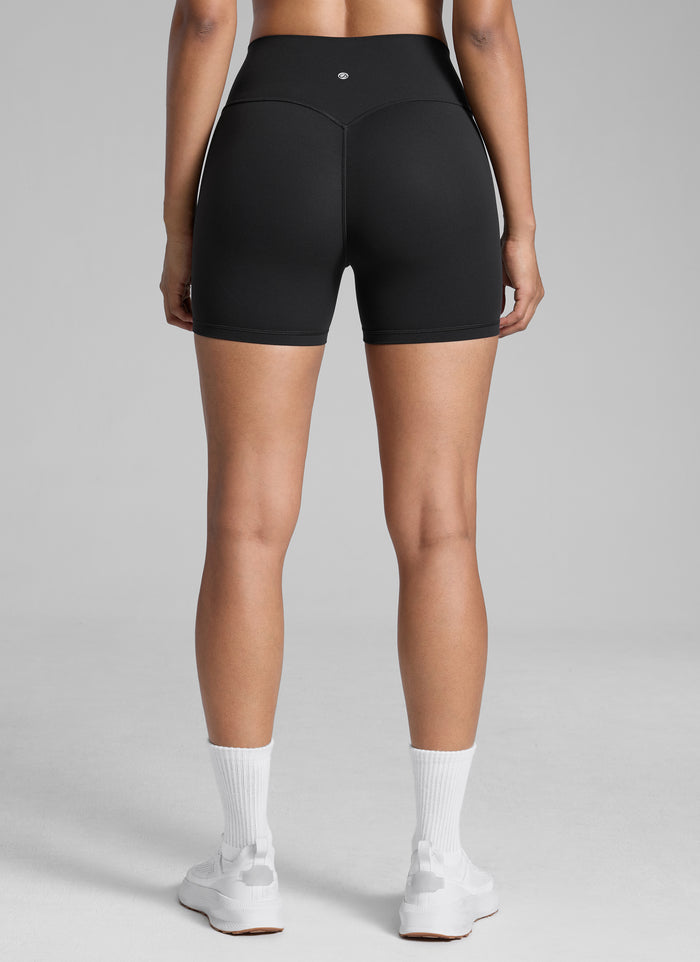 CRZ YOGA Womens Butterlift Scrunch Butt Atheletic Workout Biker Shorts Black