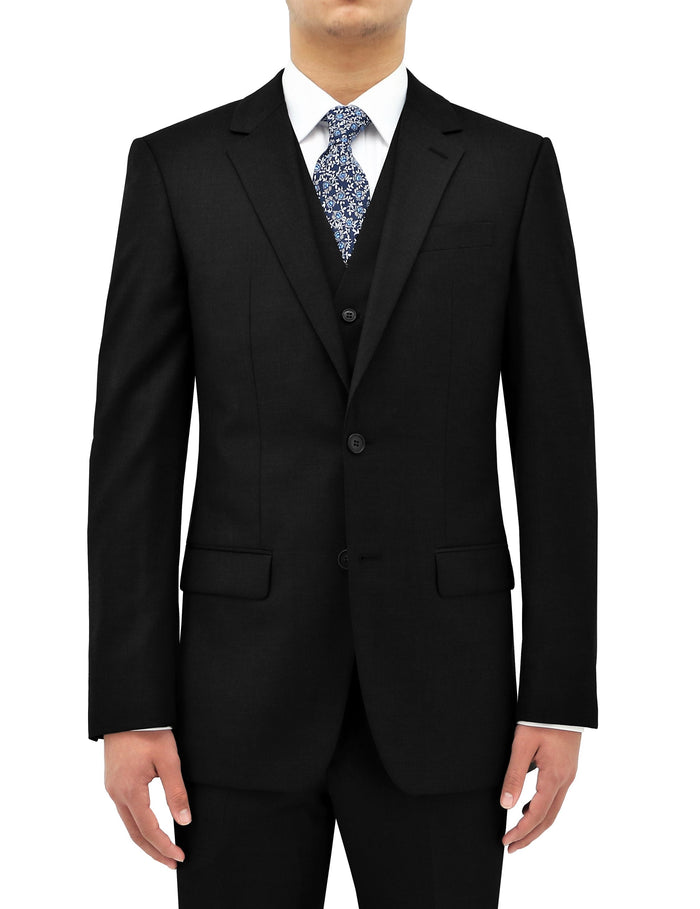 Shape 106 Black Australian Merino Wool Suit Jacket