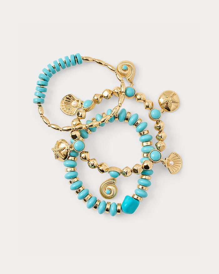 Lilly Pulitzer - Shell Shine Bracelet Set - Day Dream Blue