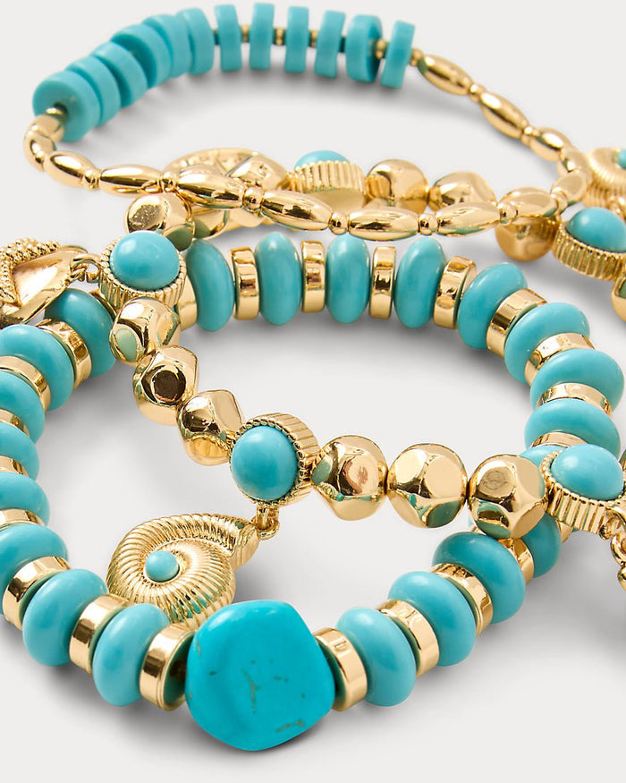 Lilly Pulitzer - Shell Shine Bracelet Set - Day Dream Blue