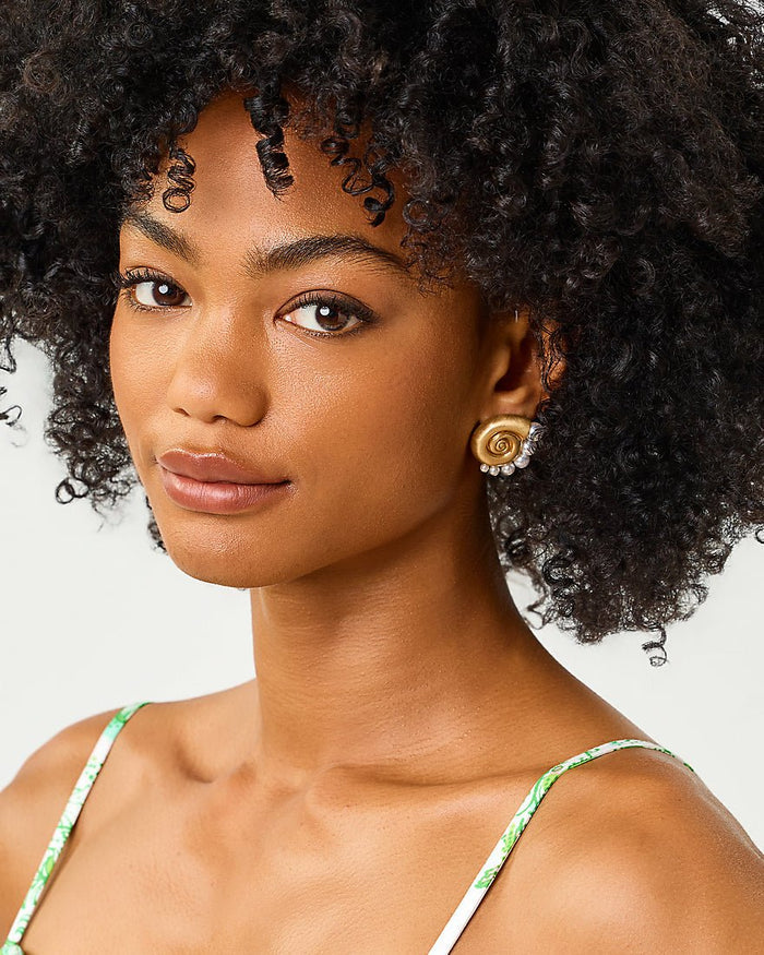 Lilly Pulitzer - Ship To Shore Stud Earrings - Gold Metallic