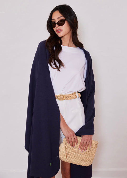 Shoreline Scarf in Terry Fleece (Navy)