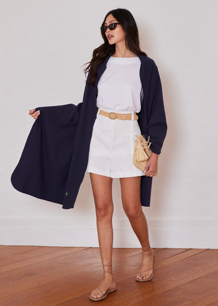 Shoreline Scarf in Terry Fleece (Navy)