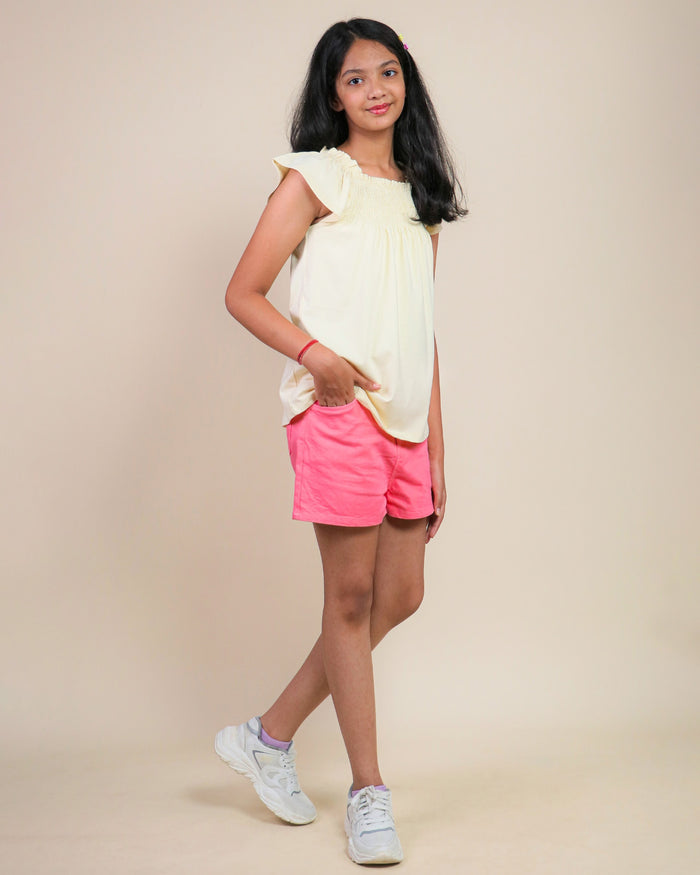 Shorts Top for Girls – Red Lemon Clothing Set