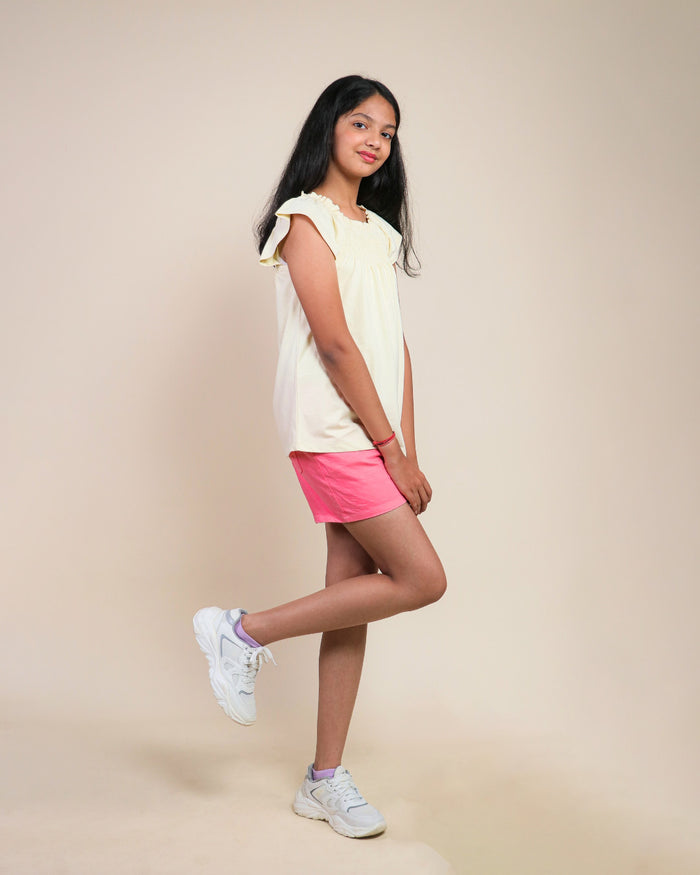 Shorts Top for Girls – Red Lemon Clothing Set