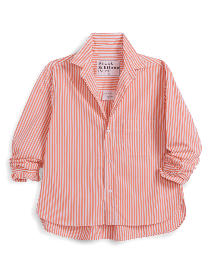 Orange striped shirt on a transparent background