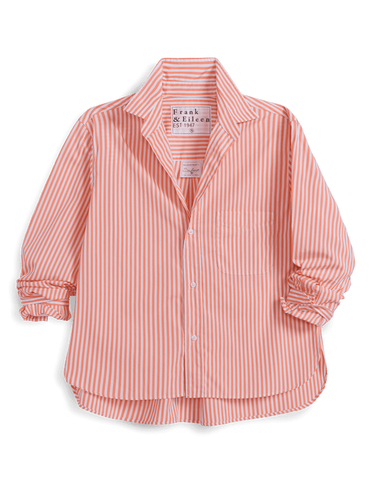 Orange striped shirt on a transparent background