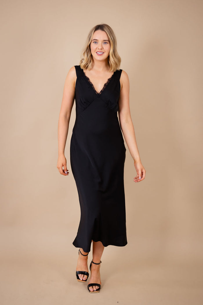 Sinéad Slip Dress (Black)