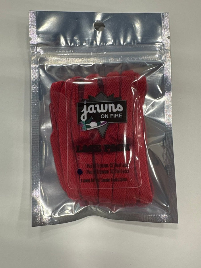 Sneaker Freak Flat Laces - Big Red - Accessory - Jawns on Fire Sneakers & Shoes