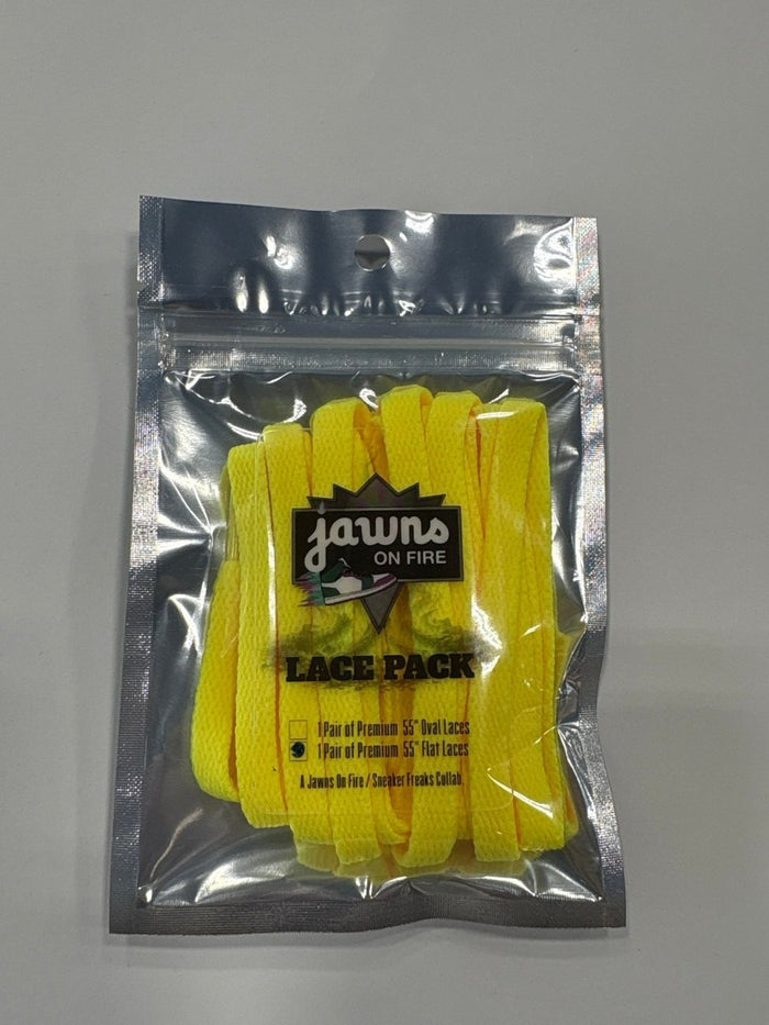 Sneaker Freak Flat Laces - Lemon - Accessory - Jawns on Fire Sneakers & Shoes