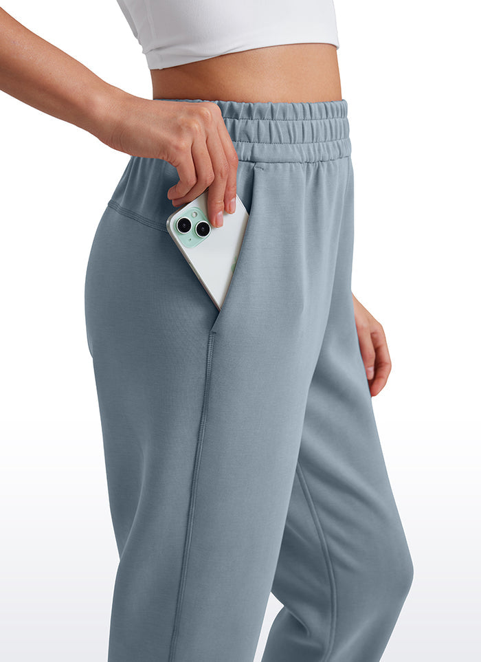 CRZ YOGA Women SoftAura Sweatpants High Waisted Pockest Joggers 28" Belgian Blue