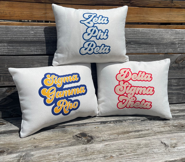 Sorority Retro Print Pillow