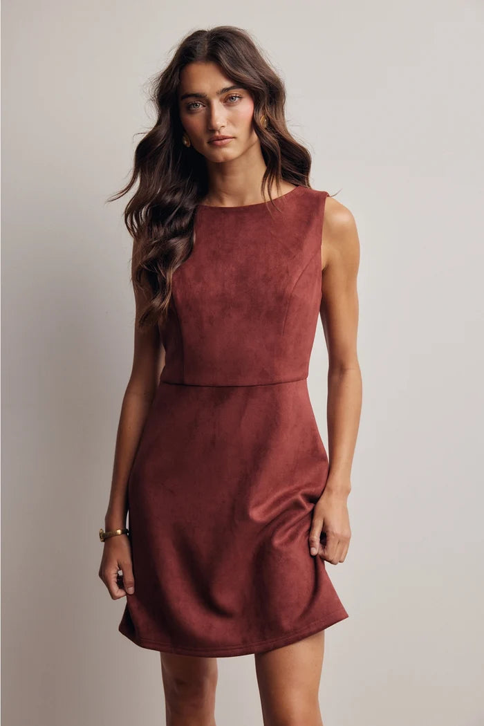 Suede Sleeveless Dress