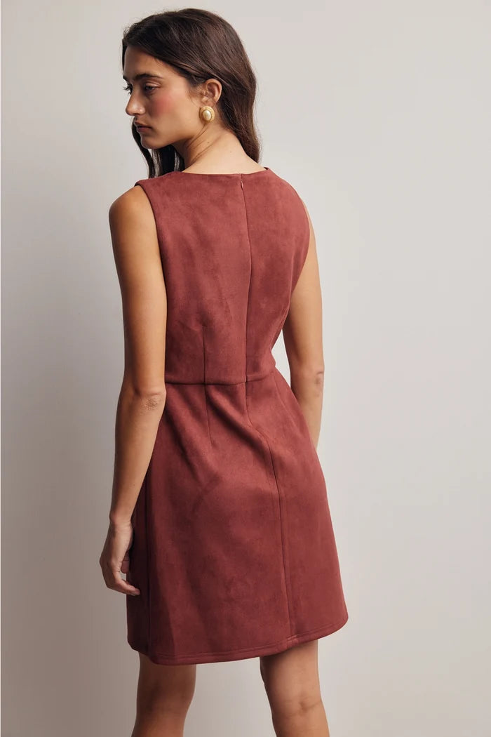 Suede Sleeveless Dress