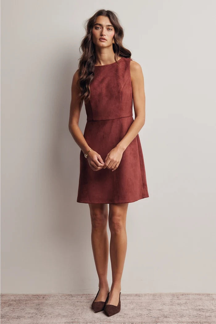 Suede Sleeveless Dress