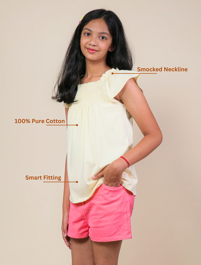 All Day Comfort  Effortless  Style Top and Shorts-Tweeny Mini
