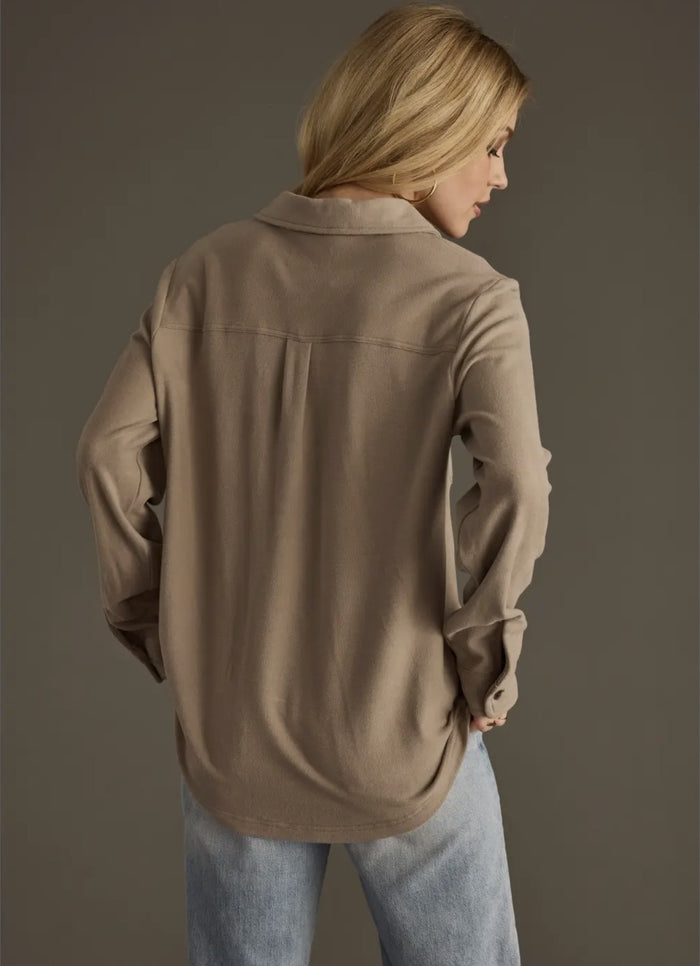 Super Soft Button Up Taupe