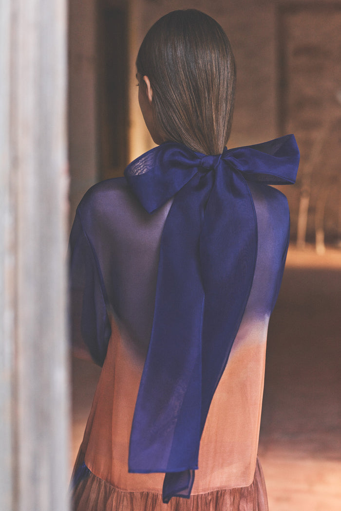 Moontide Silk Organza Gown - Back Bow Close-Up, SS26 Runway | Ulla Johnson