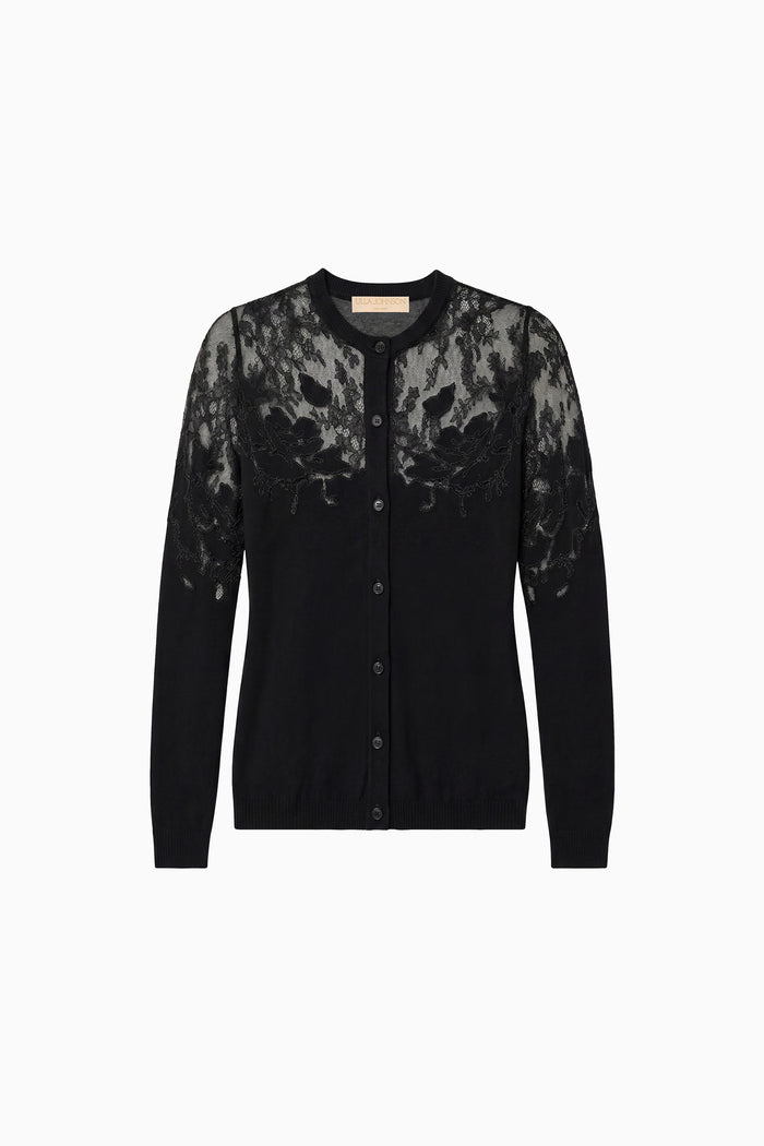 Talia Lace Cardigan - Noir