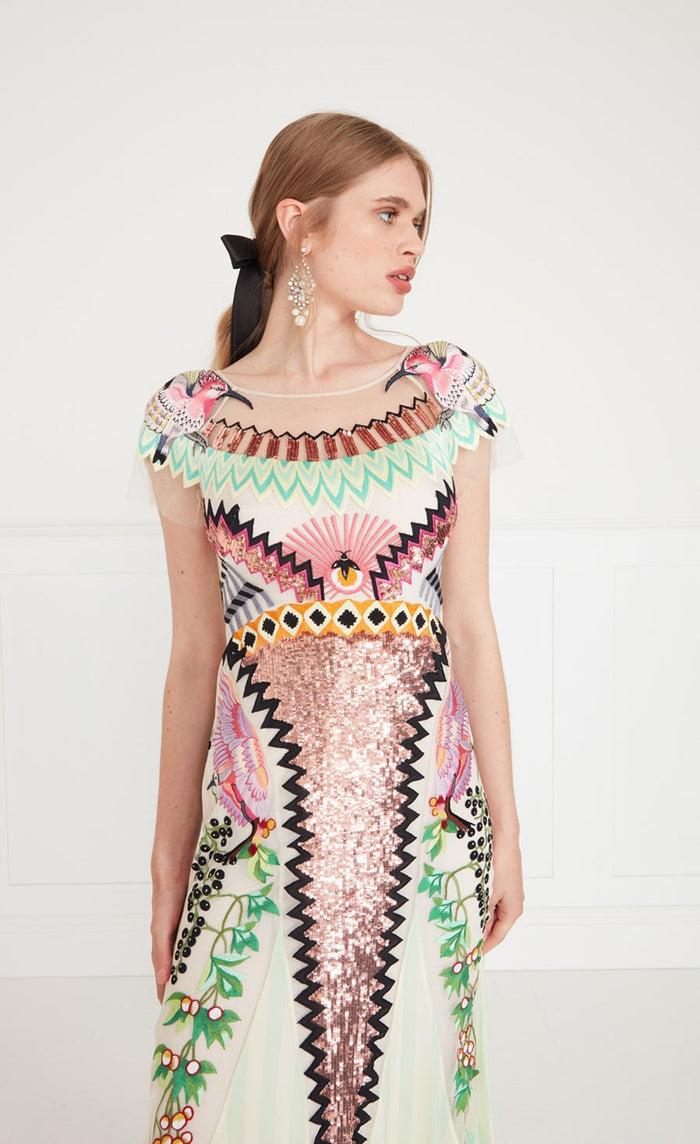 Talia Long Dress - Seashell