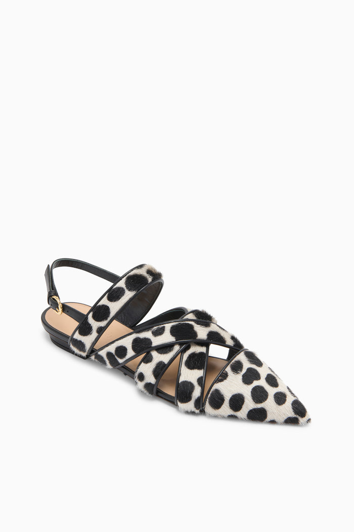 Leopard Calf Hair Tallulah Woven Flat - Three Quarter View | Ulla Johnson
