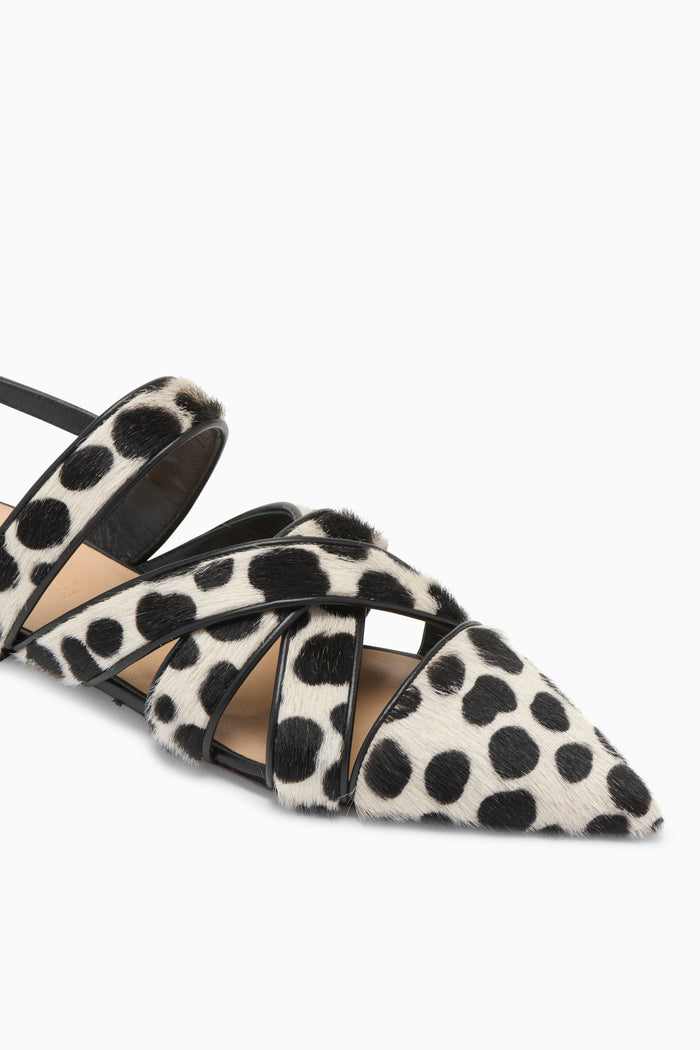 Leopard Calf Hair Tallulah Woven Flat - Pointed Toe & Woven Strap Detail | Ulla Johnson