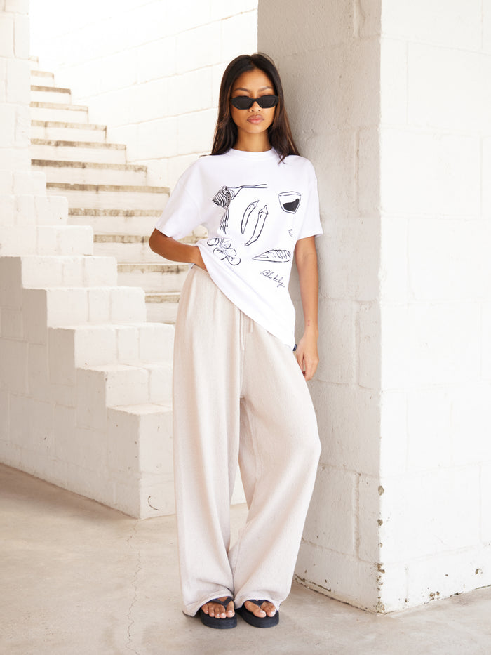 Tessa Oversized T-Shirt - White & Black
