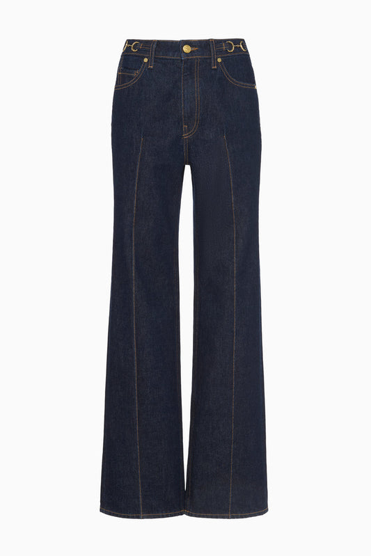 Tigris Denim Agatha Straight Leg Pintuck Jeans - Front Flat Lay | Ulla Johnson