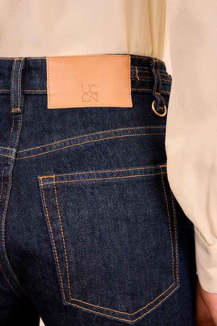 Tigris Denim Agatha Designer Jeans - Back Pocket Detail | Ulla Johnson