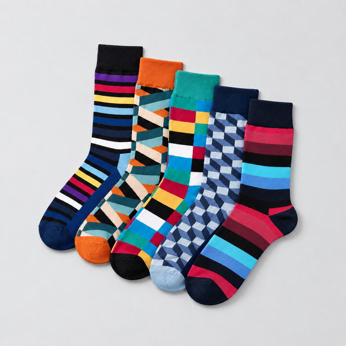 The Momentum Pack, five bestselling ModSoles crew sock patterns bundled together