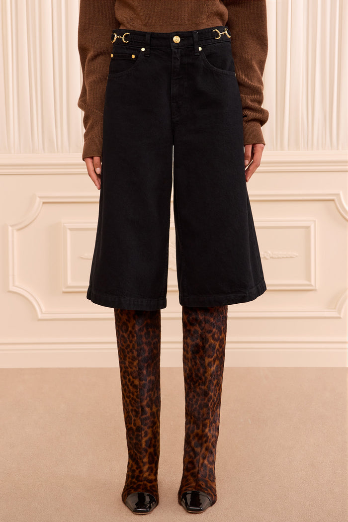 The Rowan Denim Culotte - Noir