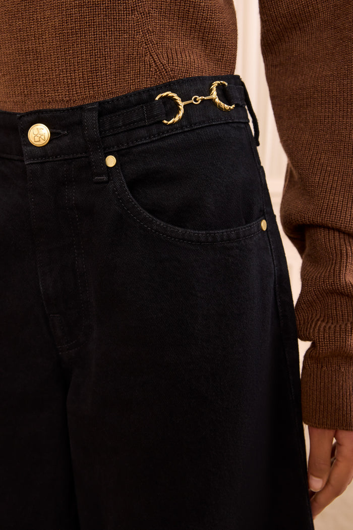 The Rowan Denim Culotte - Noir