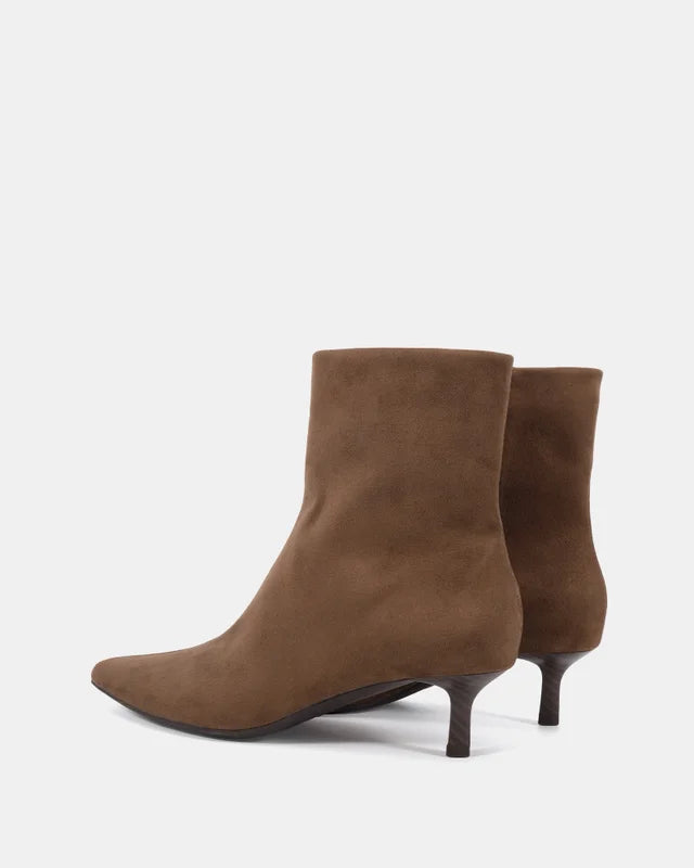 Titania Ankle Boot- Brown Microsuede
