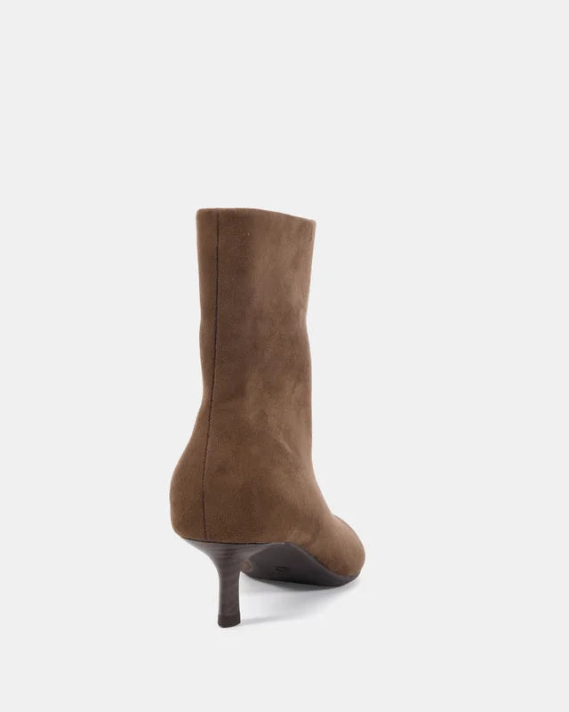 Titania Ankle Boot- Brown Microsuede