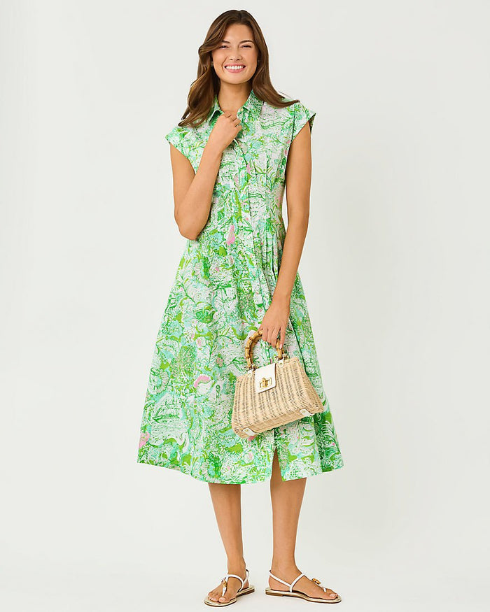 Lilly Pulitzer - Tonya Midi Shirtdress - Resort White Ship To Shore