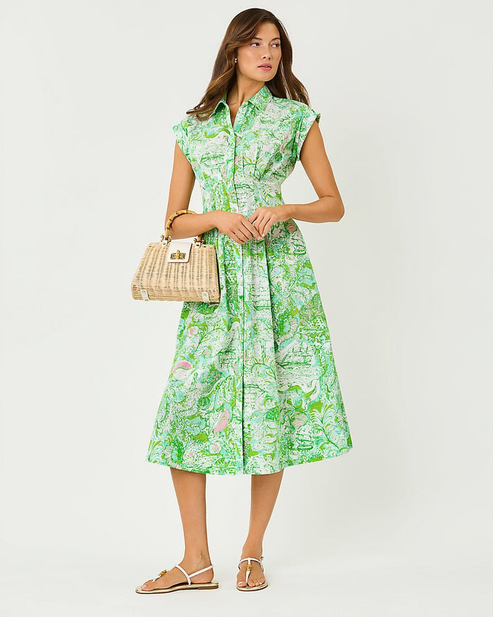 Lilly Pulitzer - Tonya Midi Shirtdress - Resort White Ship To Shore